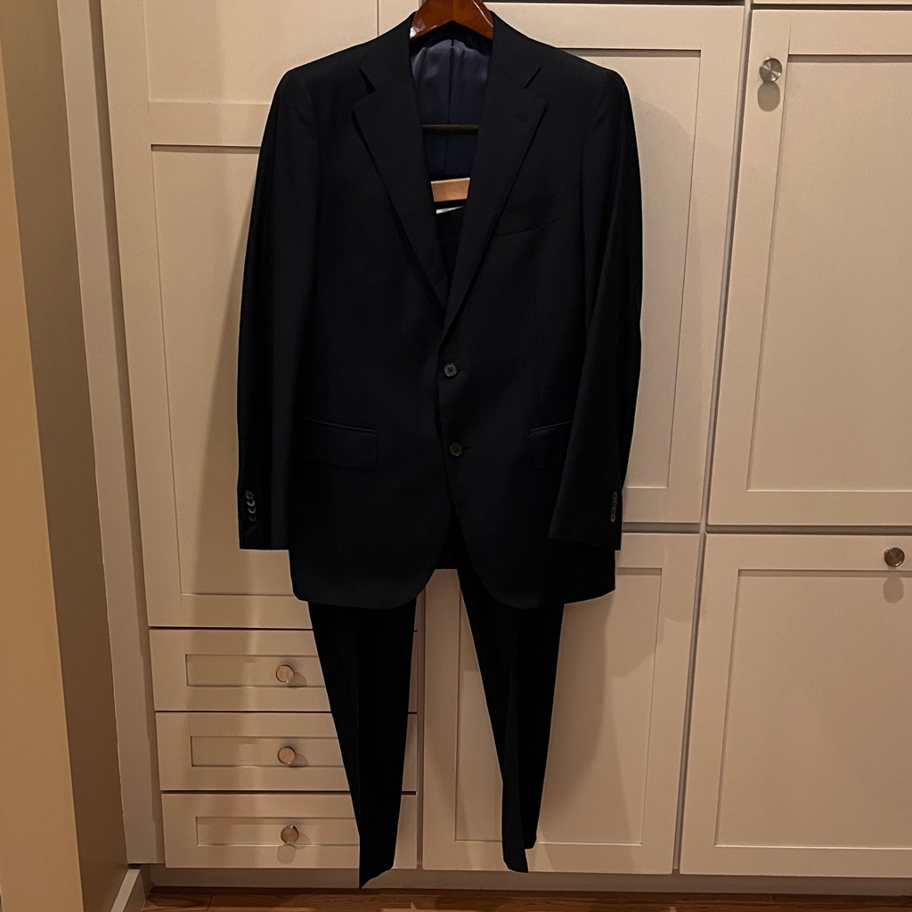 Men’s Suitsupply Navy Lazio Jacket Sz 44l And Navy Formal Brescia Trouser Sz 40l